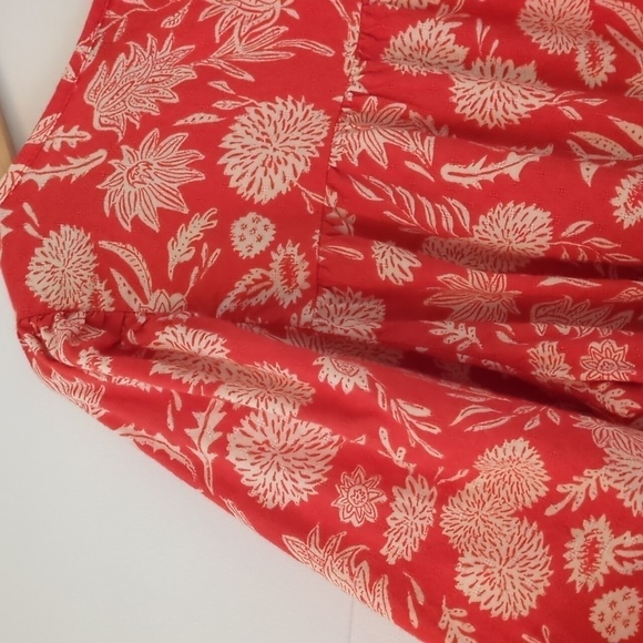 Universal Thread vibrant Colors Puffy Sleeves Peasant Lightweight Boho blouse XL - Picture 8 of 8